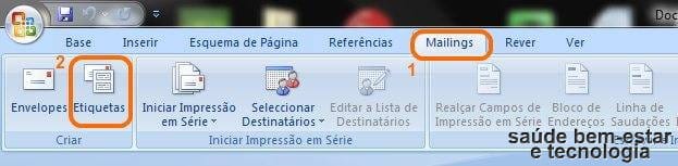 Criar folhas de etiquetas no Word 2007 ao Word 2021